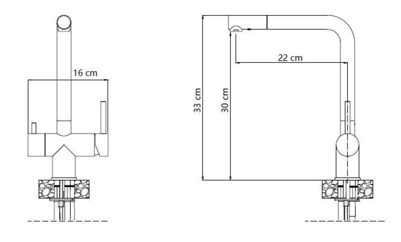 Quadri Ellesmere Μπαταρία Κουζίνας PVD Χρυσό 3-δρόμων με επιπλέον σύνδεση για φιλτραρισμένο νερό 1208967781