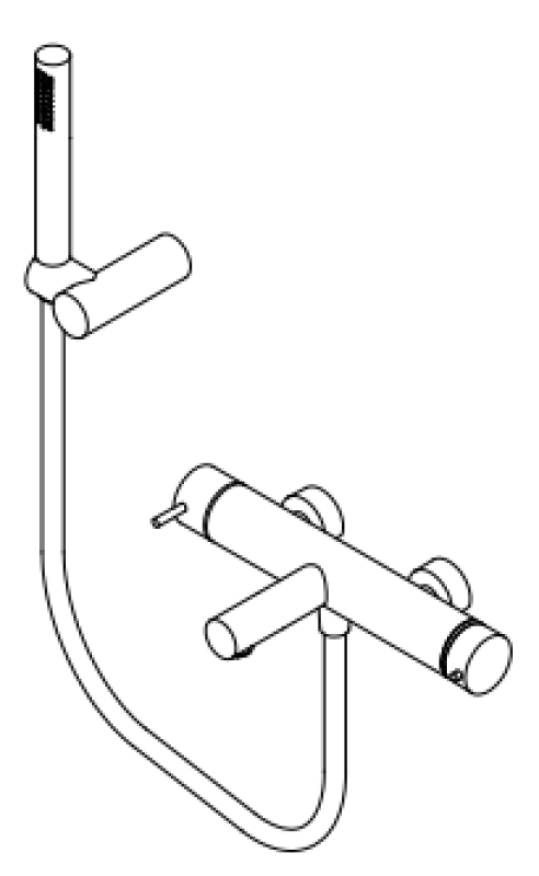 Waterevolution Flow θερμοστατικός tweevoudige douchemengkraan met handdouche zwart T130TNPR