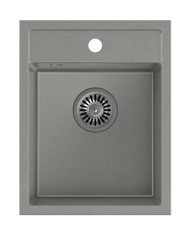 Quadri Λονδίνο Γρανίτης Γκρι Νιπτήρας 39x50 cm με Οπή για Μπαταρία για Επικάλυψη - 1208967844