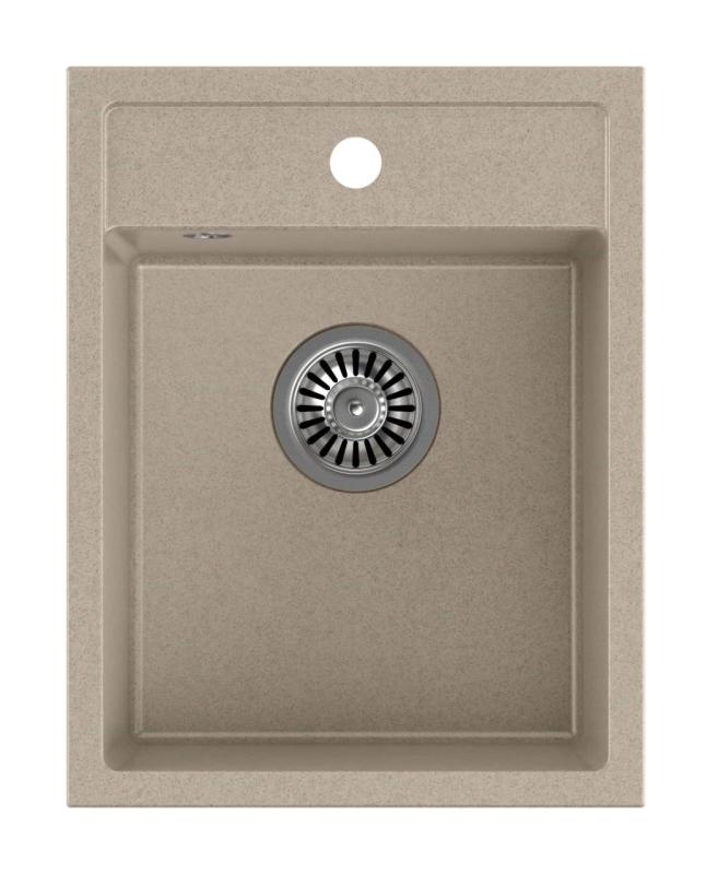 Quadri Λονδίνο Γρανίτης Μπεζ Άμμος Νεροχύτης 39x50 cm με Οπή για Μπαταρία - 1208967845