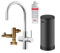 Φράνκε Maris water hub 7L λέβητας 3-1 με Touch ηλεκτρονική βρύση βραστού νερού από ανοξείδωτο ατσάλι με σετ ανάμειξης waterhub 1208967850