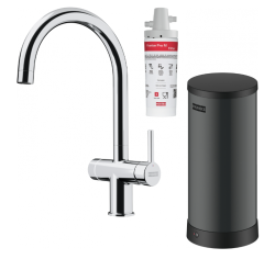 Φράνκε Μάρις Water Hub 7L λέβητας 3-1 με ηλεκτρονική βρύση βραστού νερού Touch χρώμιο με σετ ανάμειξης Water Hub 1208967852