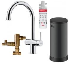 Φράνκε Μάρις Water Hub 7L λέβητας 3-1 με ηλεκτρονική βρύση βραστού νερού Touch χρώμιο με σετ ανάμειξης Water Hub 1208967852
