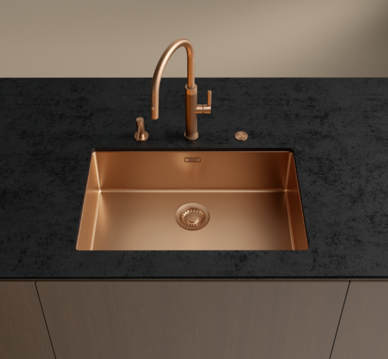 Φράνκε Mythos Masterpiece Μπαταρία Κουζίνας Χαλκού με J-στόμιο και Αποσπώμενη Ροζέτα - 115.0711.557