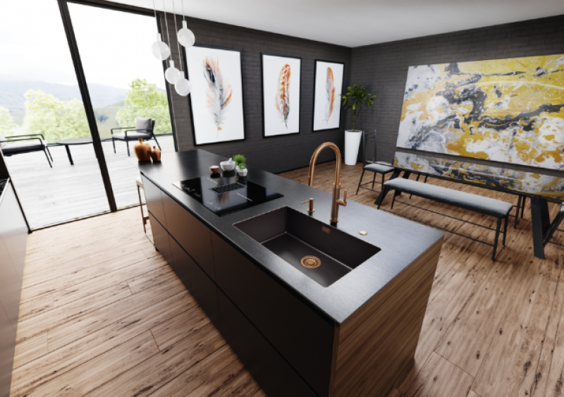 Φράνκε Mythos Masterpiece Μπαταρία Κουζίνας Χαλκού με J-στόμιο και Αποσπώμενη Ροζέτα - 115.0711.557