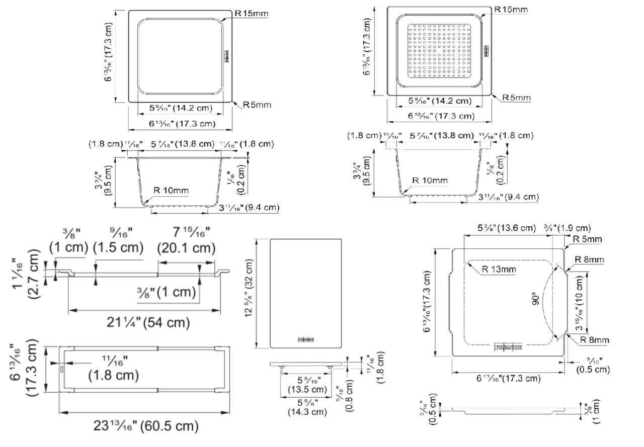Franke Universal Accessory Όλα-σε-ένα Σετ 2 - Κοπής, Πλαστική Εσωτερική Κασετίνα, Πλαστικό Δοχείο και Τηλεσκοπική Γέφυρα 112.0655.482