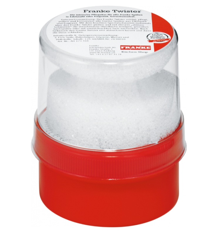 Φράνκε Twister: Ελαφριά στίλβωση ανοξείδωτων νεροχυτών και πάγκων, σχολαστικός καθαρισμός 112.0386.043