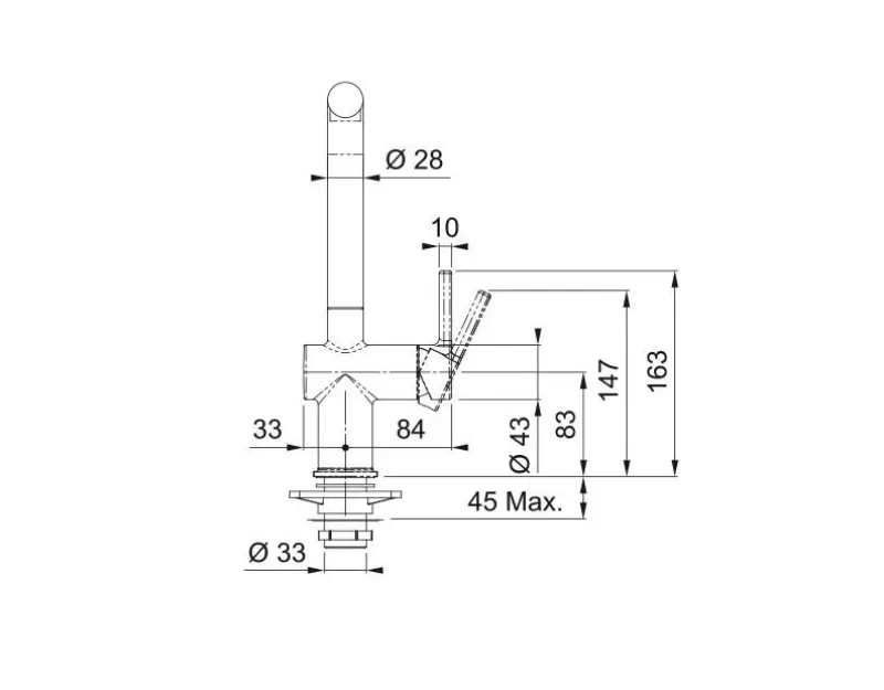 Φράνκε Active L Μπαταρία Κουζίνας Polar White Λευκό με Περιστρεφόμενο Στόμιο 115.0653.376