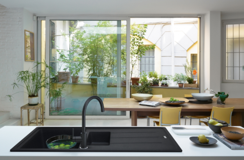 Φράνκε Λίνα XL Μπαταρία Κουζίνας Όνυξ με Περιστρεφόμενο Ρουξούνι 115.0626.020