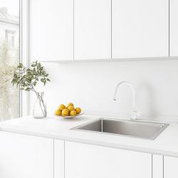 Φράνκε Λίνα Μπαταρία Κουζίνας Polar White Λευκό με Αποσπώμενο Ντους Χεριού 115.0626.081
