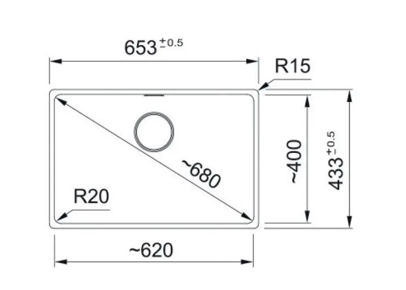 Franke Maris MRG 210-62 Fragranite Slate Grey Νεροχύτης γκρι σκούρο Επίπεδη επένδυση 135.0714.631