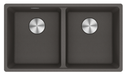 Franke Maris MRG 220-35-35 Fragranite Slate Grey Διπλός Νεροχύτης γκρι σκούρο Επίπεδη Εντοιχισμένη 135.0714.633