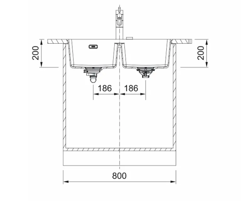 Franke Maris MRG 220-35-35 Fragranite Slate Grey Διπλός Νεροχύτης γκρι σκούρο Επίπεδη Εγκατάσταση 135.0714.633