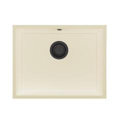 GraniteMy Universal γρανίτης μπεζ νεροχύτης 55x40 cm επιφανειακή, υποδομή και επίπεδη ενσωμάτωση με μεταλλικό στόπερ 1208968016