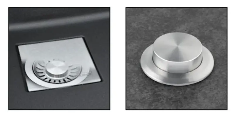 Φράνκε Κούμπους KNG 110.62 Νεροχύτης 72x42 Λαδογκρί Γρανίτης Σκούρο Γκρι Υποκατασκευή με Πάγκο Βρύσης 125.0714.637