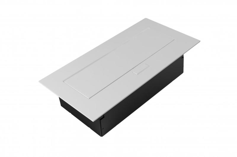 Επίπλωση πρίζας 2x πρίζα με γείωση, USB A+C, καλώδιο ρεύματος με βύσμα, λευκό