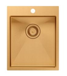 Aquadesign Clara Νεροχύτης Χαλκού 40x50cm Επιτραπέζια ή Εντοιχισμένη Εγκατάσταση με Θέση για Μπαταρία και Χάλκινο Βύσμα - 1208969507