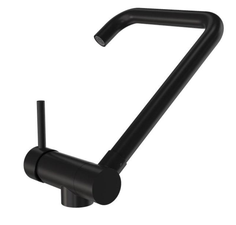 Graniteland Serenity Μπαταρία Κουζίνας Μαύρη με Αναδιπλούμενο Ρύγχος 1208969533