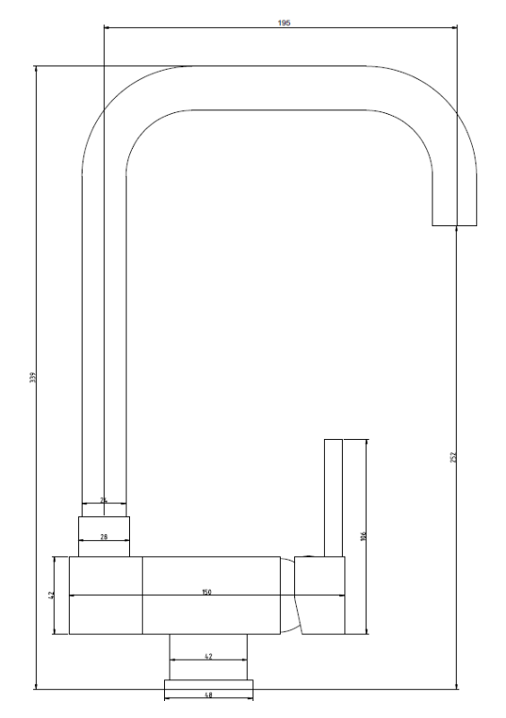 Graniteland Serenity Μπαταρία Κουζίνας Μαύρη με Αναδιπλούμενο Ρύγχος 1208969533