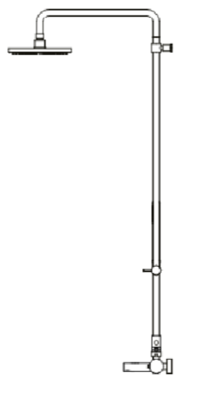 WaterEvolution Flow θερμοστατικός τριών κατευθύνσεων μίκτης ντους με κεφαλή ντους 250mm και στρογγυλή χειρολαβή ντους Ορείχαλκος T131TNR25LE