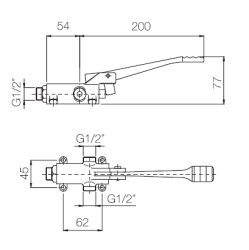 PB Pedal Line Μίκτης ποδοκίνητου πεντάλ χρωμέ για τοποθέτηση στο δάπεδο 1208969744