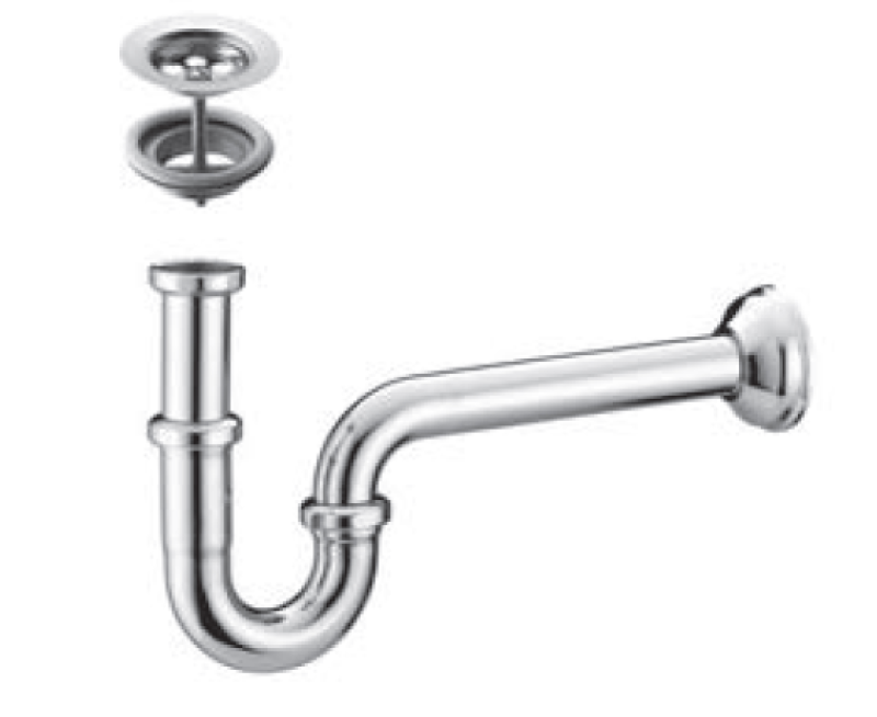 PB Unix P μεταλλικό σιφόνι με περιλαμβανόμενο ανοξείδωτο (RVS) σιφόνι 1 1/4" 1208969828.