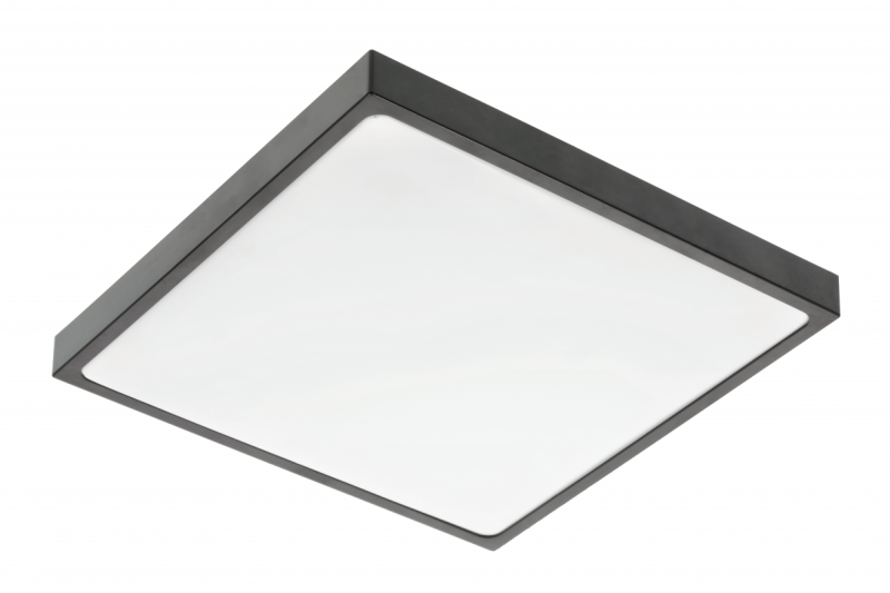 ALTAR LED Οροφής Λάμπα, 295x295mm, 4000K, 24W, 1680lm, AC180-250V, 50/60 Hz, PF>0.5, IP54, μαύρο, 3 χρόνια εγγύηση.