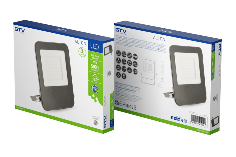 Προβολέας ALTON, LED, 50W, 5000lm, 4000K, AC220-240V, IP65