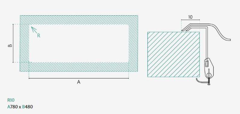 Τράπεζα Centurio 20 RVS διπλός νεροχύτης επικαθήμενος 80x50cm 1208970026