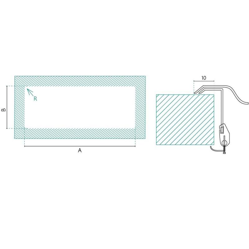 Banka Centurio 100-34 Νержаδένιο νεροχύτη επιφάνειας 100x50cm με αποστραγγιστικό τμήμα 1208970033