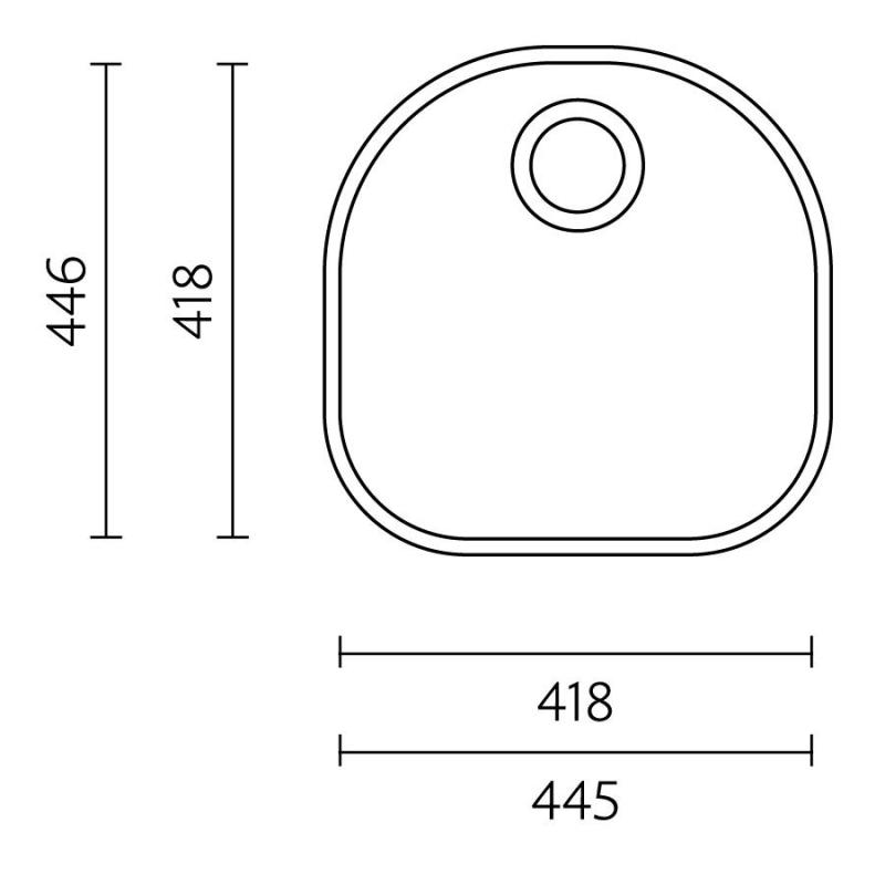 Banka Denver ανοξείδωτο νεροχύτη 41 x 41 cm Υποδομή 1208970049