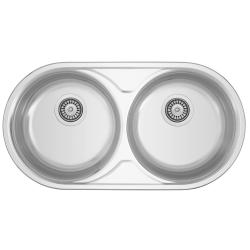 Η μετάφραση van uw tekst naar het Grieks is: Τραπεζάκι Andalucia Inox Διπλός Νεροχύτης 835 x 440 εκ. Επιφανειακή και Εντοιχιζόμενη Εγκατάσταση 1208970050.
