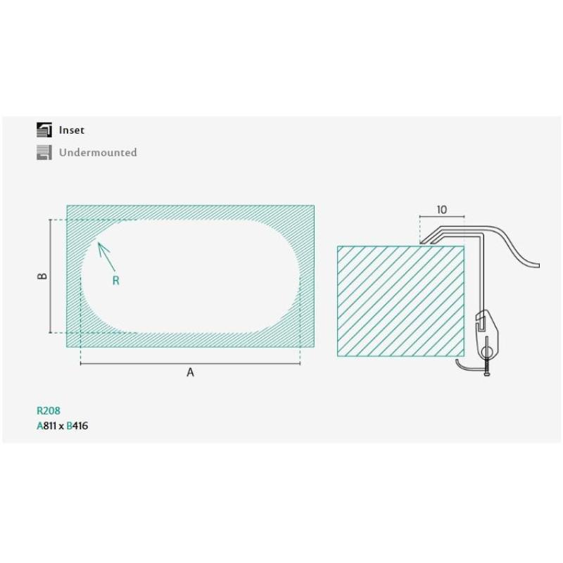 Banka Andalucia ανοξείδωτο διπλό νεροχύτη 835 x 440 cm επιτραπέζιο 1208970050