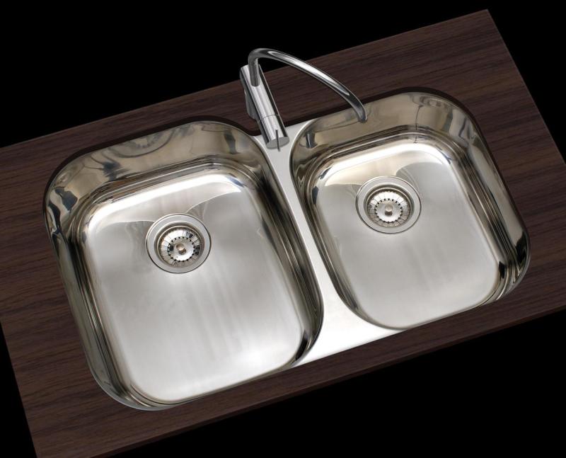 Banka Princess ανοξείδωτο διπλό νεροχύτη υποστύλωσης 750x475 mm 1208970067