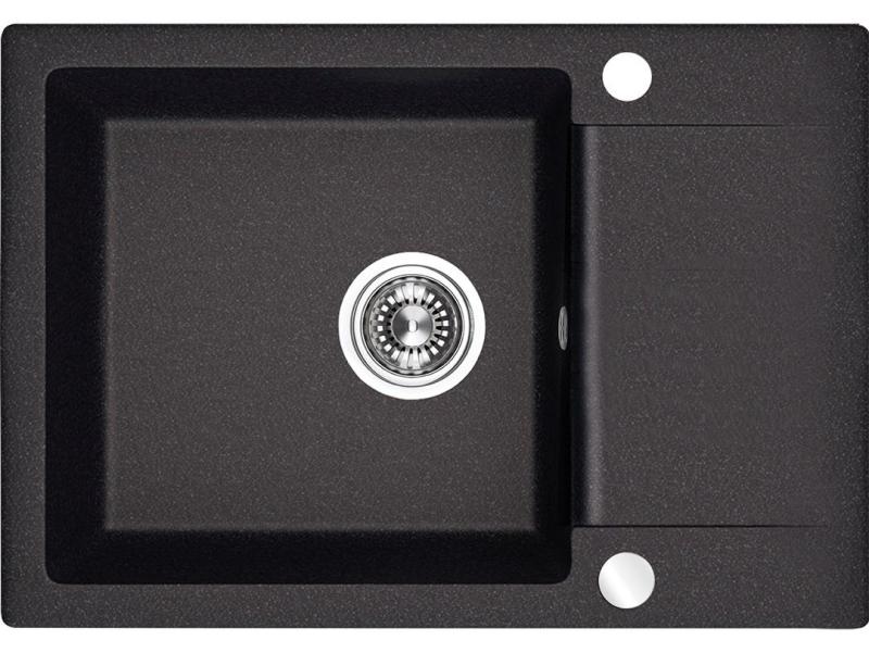 Aquadesign Kensley Γρανιτένιος Πάνω Νεροχύτης Ανθρακί με μικρό Αποστραγγιστικό Τμήμα 65 x 44 εκ 1208970085