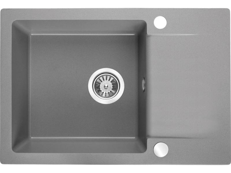 Σετ Aquadesign Kensley - Γκρι Γρανιτένιος Νεροχύτης με Μικρή Επιφάνεια Στραγγίσματος και Μπαταρία Κουζίνας, 65 x 44 cm 1208970086