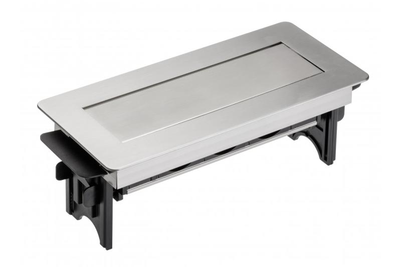 Καλώδιο προέκτασης γραφείου χωρίς κασέτα, τριπλή πρίζα με γείωση, καλώδιο τροφοδοσίας 1,5 m με βύσμα, ανοξείδωτο.