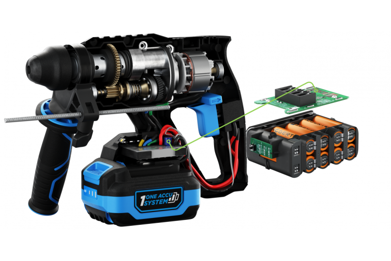 HÖGERT ασύρματο κρουστικό δράπανο, χωρίς ψήκτρες, 18V, με λειτουργία καλεμιού