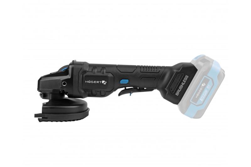 HÖGERT Ασύρματος γωνιακός τροχός με διακόπτη πεντάλ, 125MM, 18V - χωρίς μπαταρία