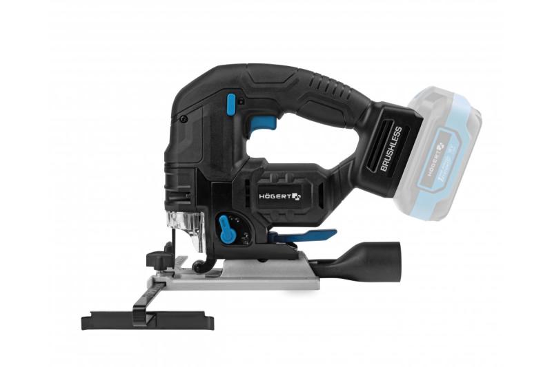HÖGERT σέγα μπαταρίας, 18V, λαβή κατά των κραδασμών - χωρίς μπαταρία