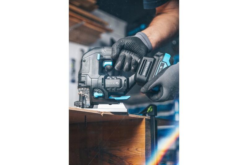 HÖGERT σέγα μπαταρίας, 18V, λαβή κατά των κραδασμών - χωρίς μπαταρία