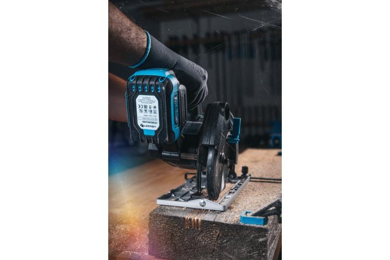 HÖGERT ασύρματο δισκοπρίονο, 18V, χωρίς μπαταρία, υποδοχή για σκούπα σκόνης