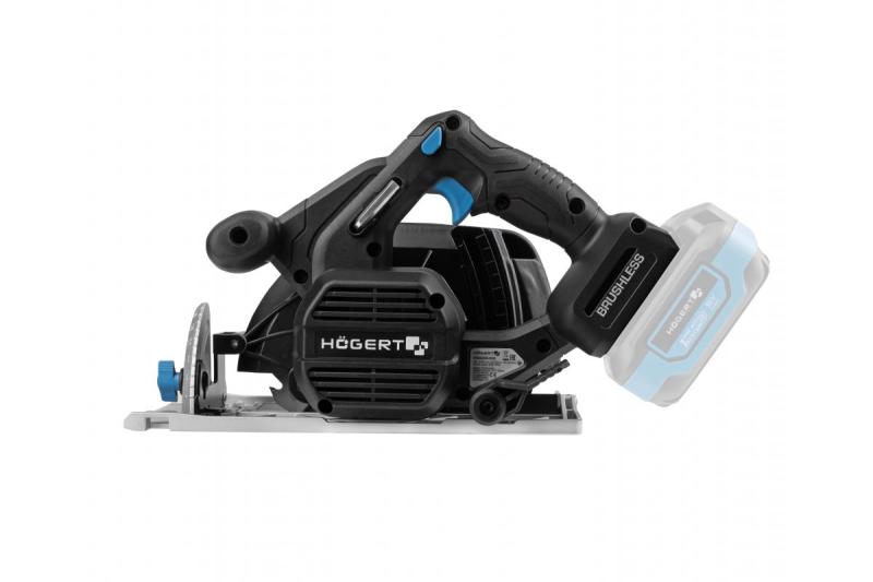 HÖGERT ασύρματο δισκοπρίονο, 18V, χωρίς μπαταρία, υποδοχή για σκούπα σκόνης