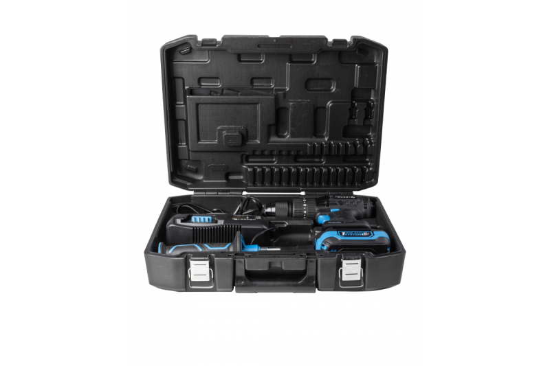 HÖGERT σετ κρουστικού δραπάνου μπαταρίας, 18V για τούβλο, πέτρα, ξύλο, μέταλλο και πλαστικό.