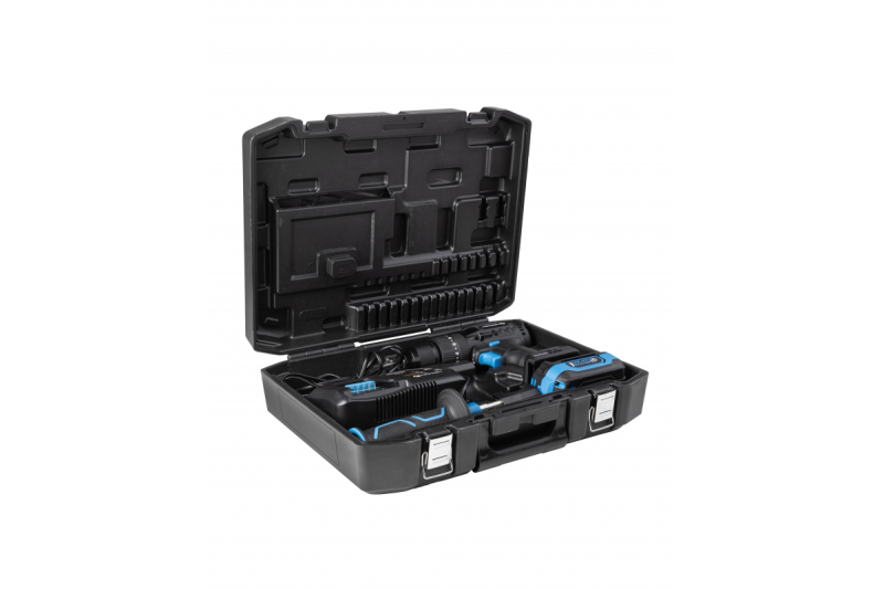 HÖGERT σετ κρουστικού δραπάνου μπαταρίας, 18V για τούβλο, πέτρα, ξύλο, μέταλλο και πλαστικό.