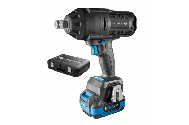 Σετ μπουλονόκλειδου μπαταρίας HÖGERT, χωρίς ψήκτρες, 1000 Nm, 18V με μπαταρία, φορτιστής