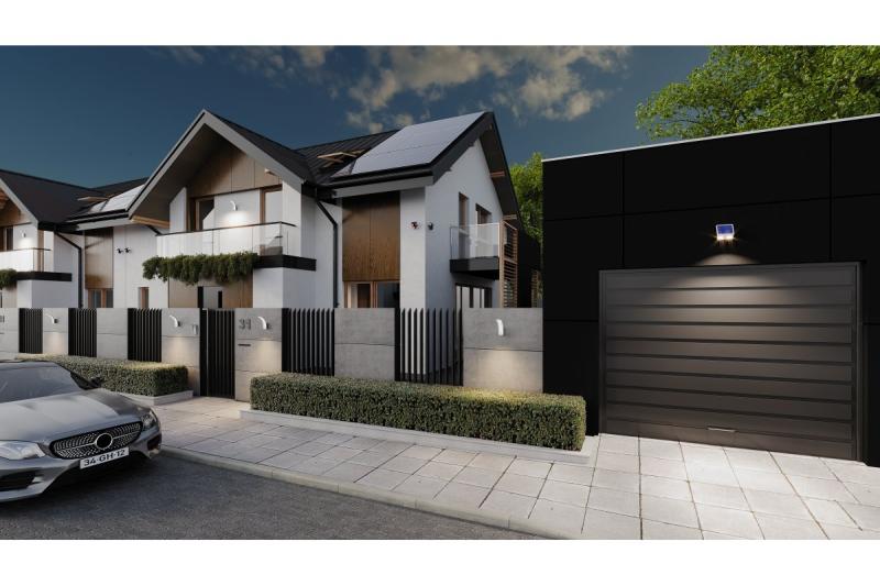 Φως ηλιακής πλημμύρας με αισθητήρα κίνησης και ανατολής GUARDOS, LED, 300lm, 6400K, 1200mAh, IP65, ψεύτικη κάμερα