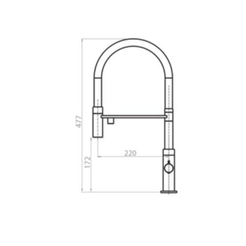 Ausmann Claridge 3-Δρόμων Μπαταρία Κουζίνας με Ευέλικτο Ρύγχος και Φιλτραρισμένο Νερό – Χρυσό - 1208970504