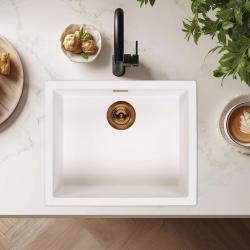 Witte Spoelbak 50x40 cm Onderbouw, Opbouw en Vlakinbouw met Koperen Plug 1208970533

Λευκός Νεροχύτης 50x40 εκ Κάτω Εντοιχισμός, Επάνω Εντοιχισμός και Επίπεδος Εντοιχισμός με Χάλκινο Πώμα 120