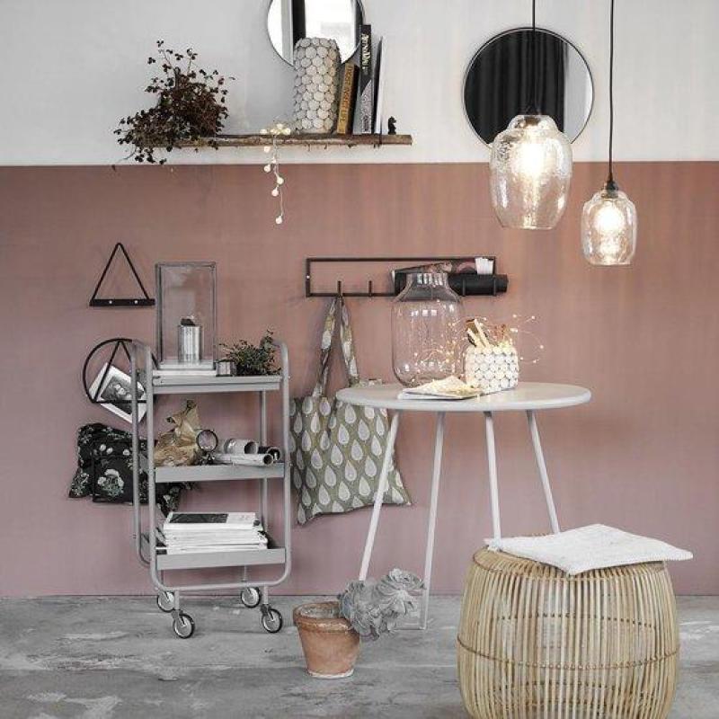 Outlet στρογγυλός καθρέφτης 40cm Αντανάκλαση Ματ σίδερο/Μαύρο - House Doctor για σαλόνι Fk0201